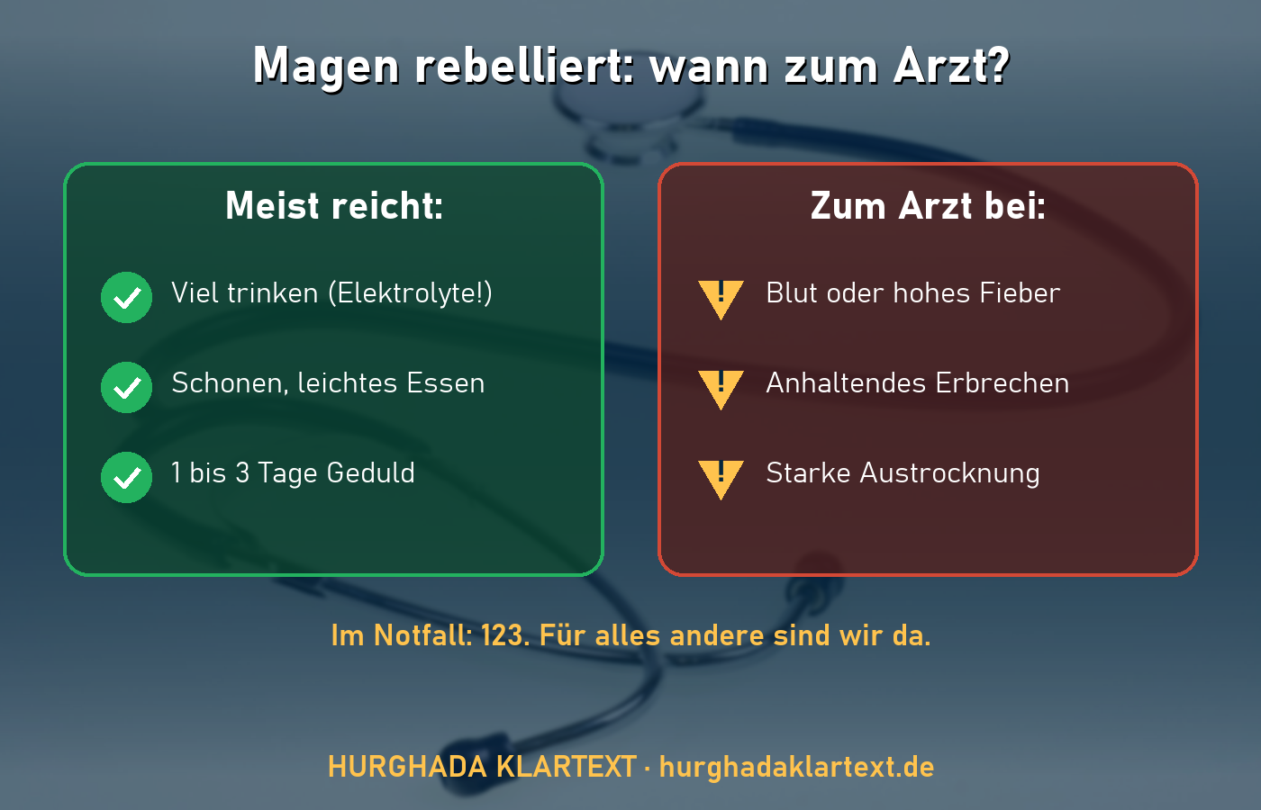 Wann meist Ruhe reicht und wann du zum Arzt solltest: die Uebersicht